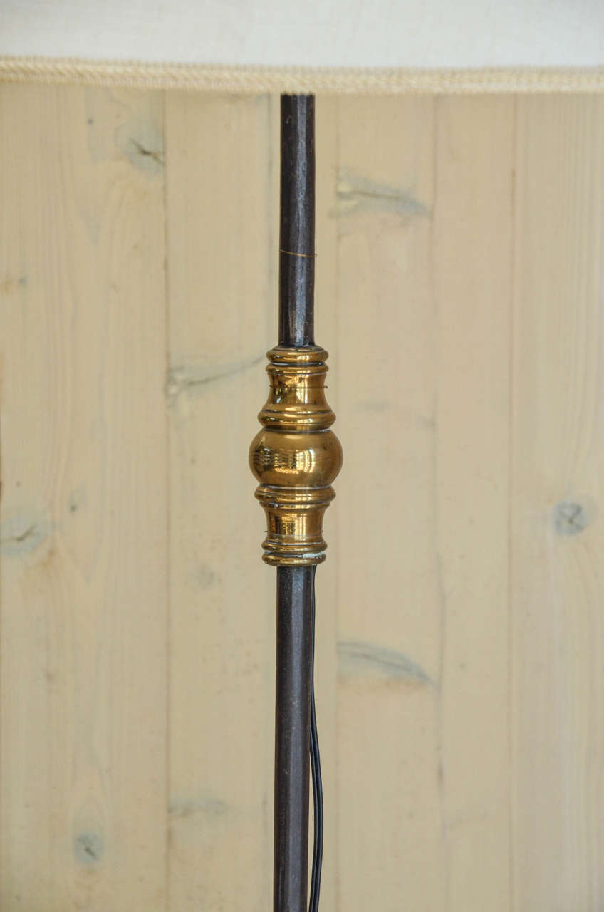 19th Century French Iron and Gilt Floor Lamp In Good Condition In New York, NY